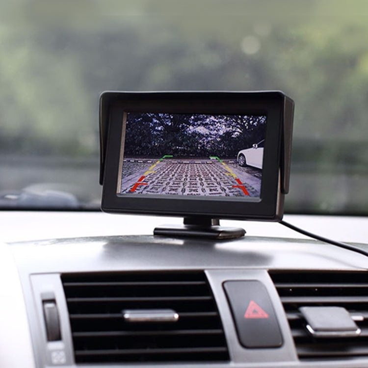 Universal 4.3 inch Car High Definition Monitor with Adjustable Angle Holder, Support Reverse Automatic Screen Function