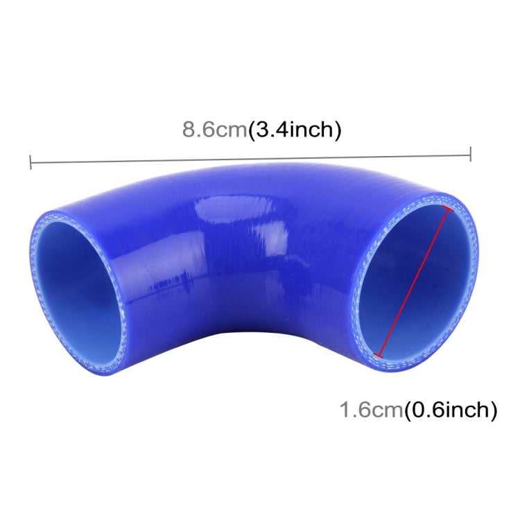 Universal Car Steam Tube Silicone Pipe Elbow 90 Degrees Reducer Hose Silicone Intake Connection Tube Special Turbocharger Silicone Tube, Inner Diameter: 16mm