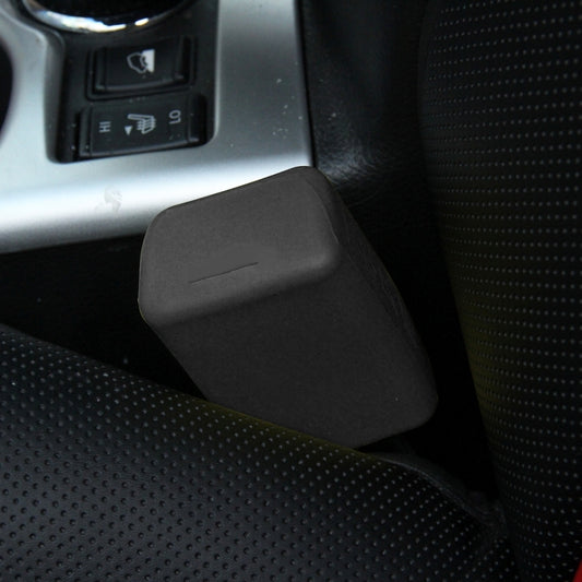 Safe Rubber Car Seat Belt Clips Locking Buckles Protective Cover, Black, Orange, Green, Blue, Red