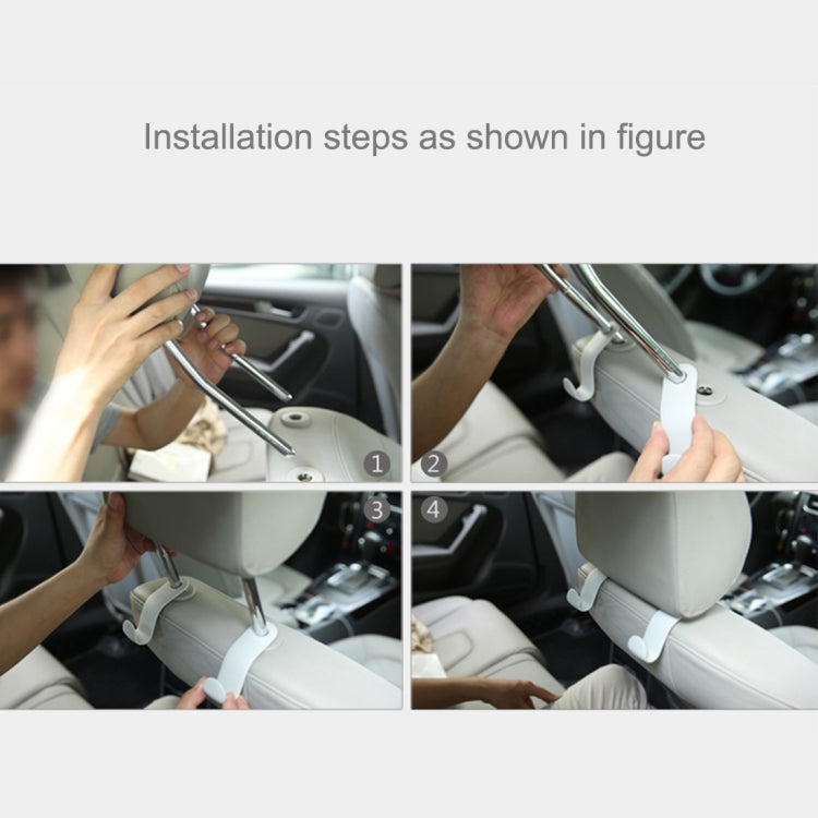 2 PCS 3R 1.5kg Load Capacity Car Backseat Convenient Sundries Hook for Holding Plastic Bag Backbag