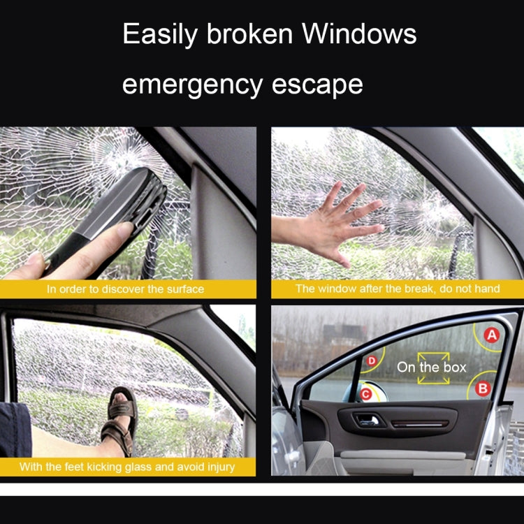 9 in 1 Digital Tire Pressure Gauge Multi-function Safety Hammer with Swiss Style Army Knife, Flashlight and Red Safety Light, Outdoor Tool Kit