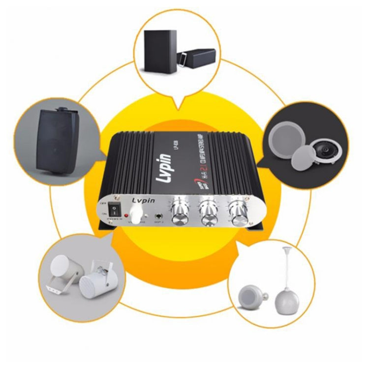 Car 2.1CH HIFI Subwoofer Amplifier Audio, Support MP3