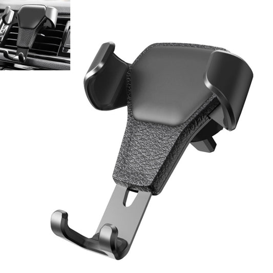 Litchi Texture Gravity Car Mount Phone Holder