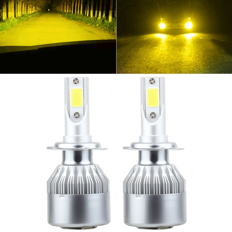 2 PCS H7 18W 1800 LM 8000K IP68 Casnbus Constant Current Car LED Headlight with 2 COB Lamps, DC 9-36V