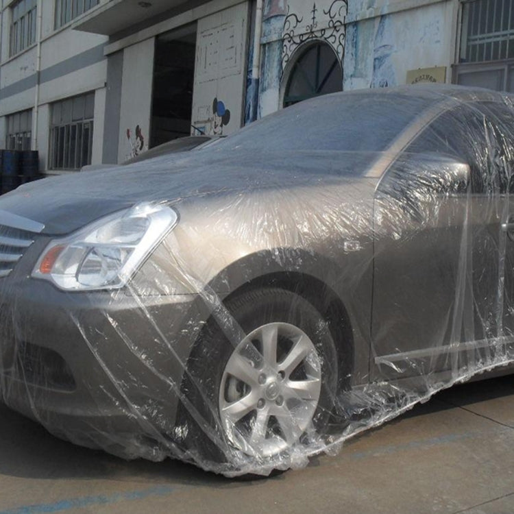 Outdoor Universal Waterproof Anti-Dust Sunproof 2-Compartment Sedan Disposal PE Car Cover