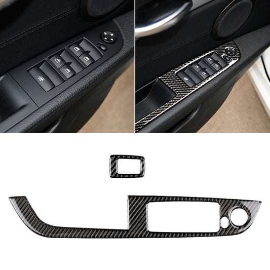 Car Carbon Fiber Window Lift Panel Without Folding Key Solid Color Decorative Sticker for BMW Z4  2009-2015, Suitable for Left Driving, Window Lift Panel Sticker(Solid Color)