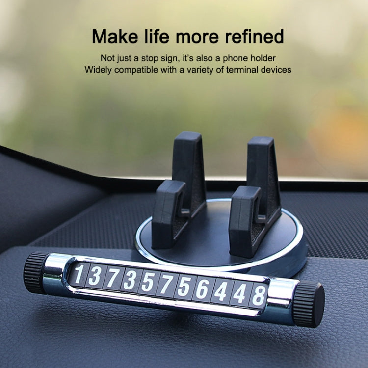 Multi-function Car Instrument Panel Mobile Phone Holder Temporary Parking Card