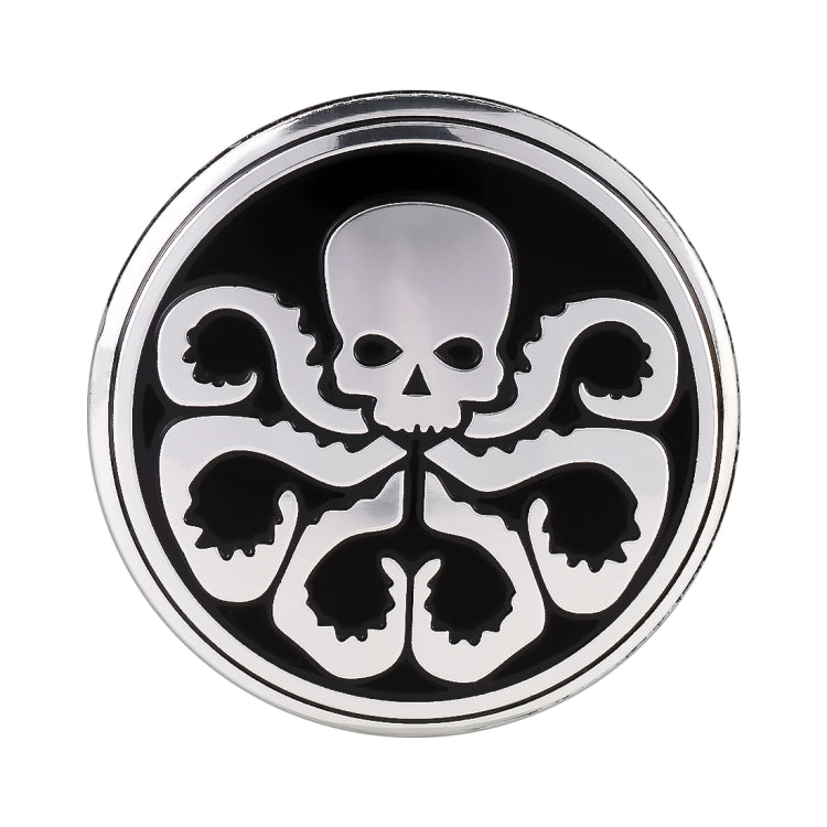 4 PCS Car-Styling Skull Pattern Wheel Hub Decorative Sticker, Diameter: 5.8cm