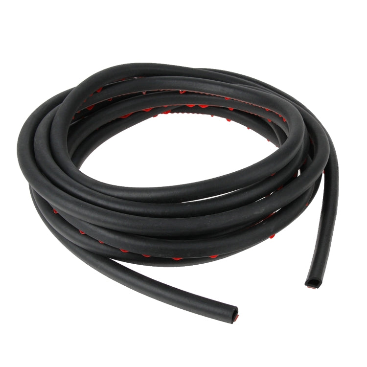 Small D-shaped Car Noise Reduction Sealing Strip with Sticker, Length: 5m