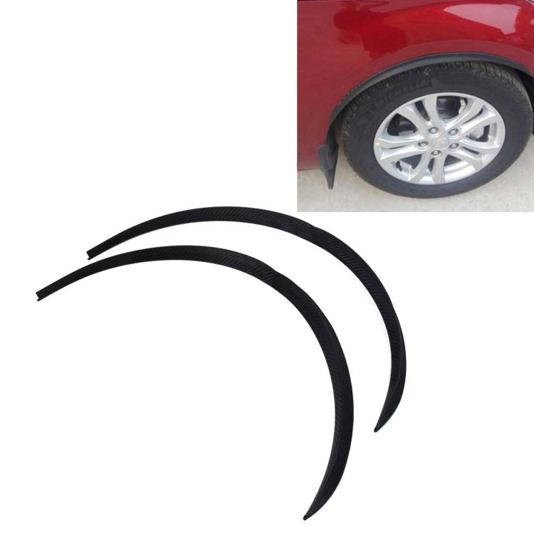 2 PCS 54cm Car Stickers Rubber Large Round Arc Strips Universal Fender Flares Wheel Eyebrow Decal Sticker Eyebrow Car-covers Black Striped Round Arc Strips