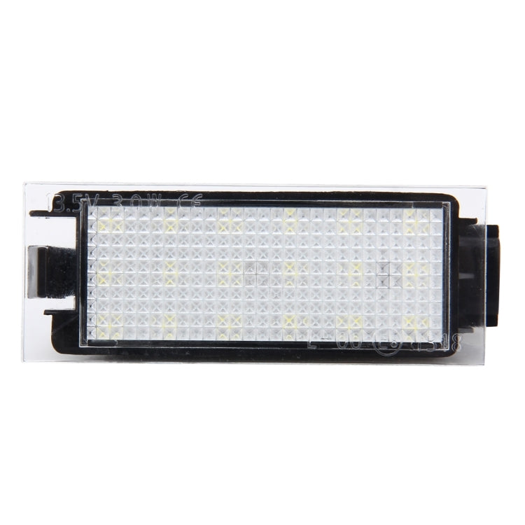 2 PCS License Plate Light with 18  SMD-3528 Lamps for Renault,2W 120LM,6000K, DC12V(White Light)