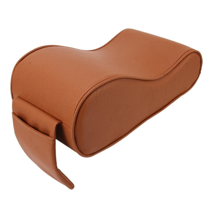 Universal Car PU Leather and Memory Foam Wrapped  Armrest Box Breathable Car Armrest Box Mat with Phone Holder Storage Bag
