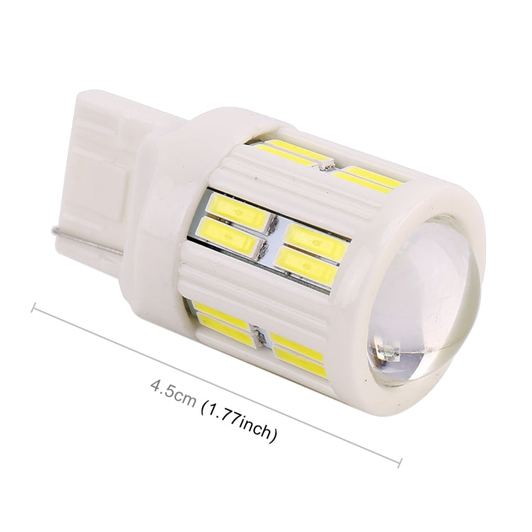 2 PCS T20 / 7440 3W DC 12V 6000K 200LM Car Auto Ceramics Turn Lights / Reversing Light 16LEDs SMD-7020 Lamps, with Projector Lens