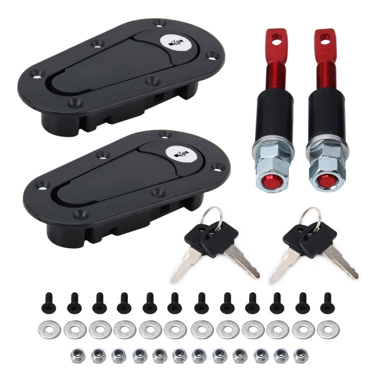 A Pair Car Modified Hood Lock General Racing Car Cover Lock with Keys