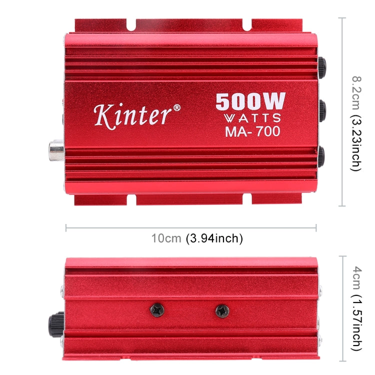 MA-700 Car Mini Amplifier Audio, Support MP3 / FM / USB, with Remote Control