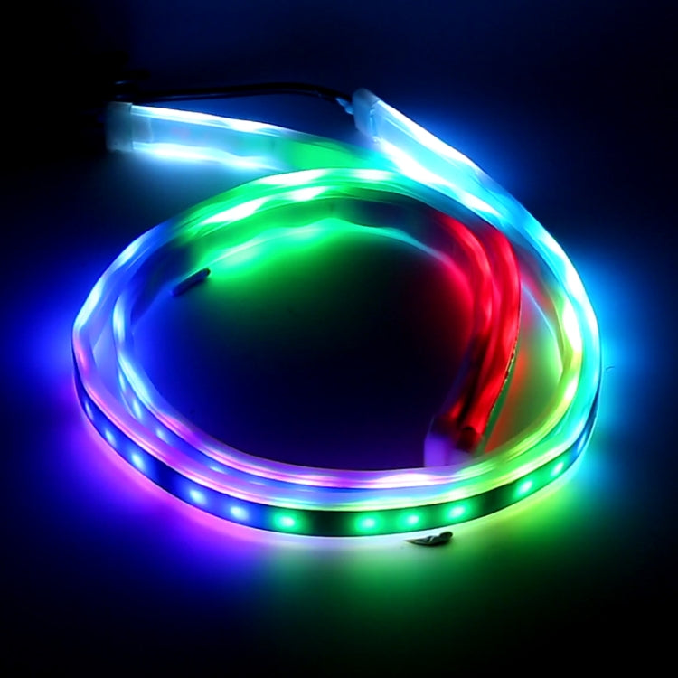 2 PCS 60cm DC12V 19W Ultra-thin Car Colorful Turn Lights / Running Lights SMD-5050 LED Bulbs