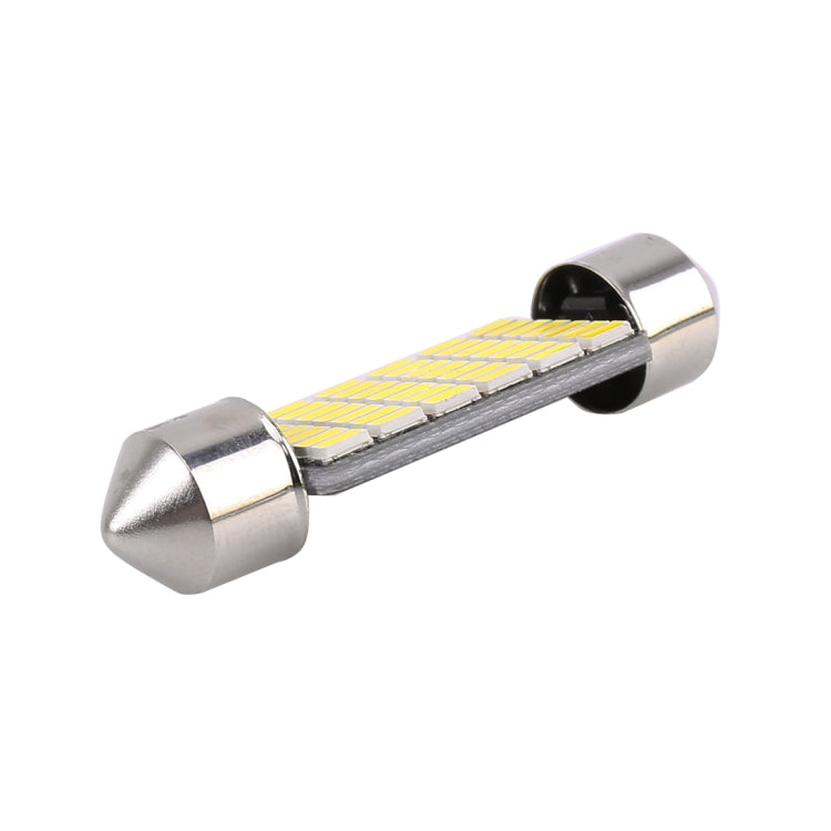 2 PCS 39mm DC12V / 1.2W / 6000K / 80LM 42LEDs SMD-3014 Car License Plate Light / Dome Light, with Decoder