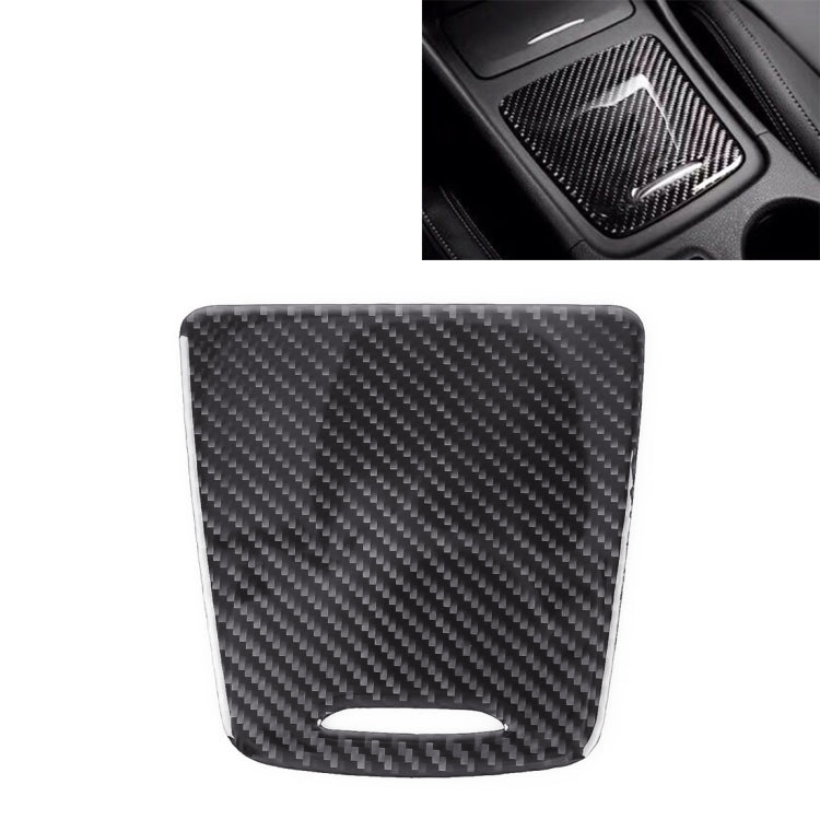 Car Carbon Fiber Storage Box Panel Decorative Sticker for Mercedes-Benz GLA 2015-2018