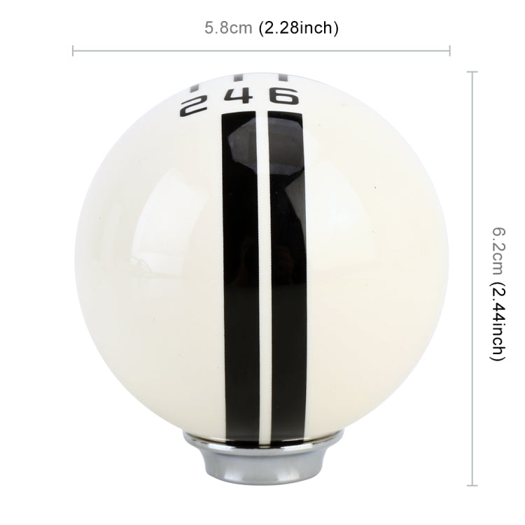 Universal Vehicle Ball Shape Modified Resin Shifter Manual 6-Speed Right-R Gear Shift Knob