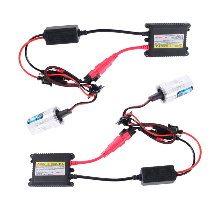 2PCS 35W H3 2800 LM Slim HID Xenon Light with 2 Alloy HID Ballast, High Intensity Discharge Lamp, Color Temperature: 4300K