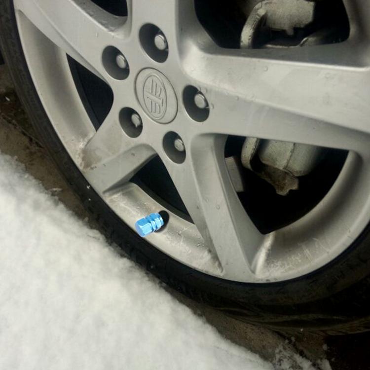 4PCS SA Metal Plated Hexagon Shape Universal Tire Valve Stem Cap