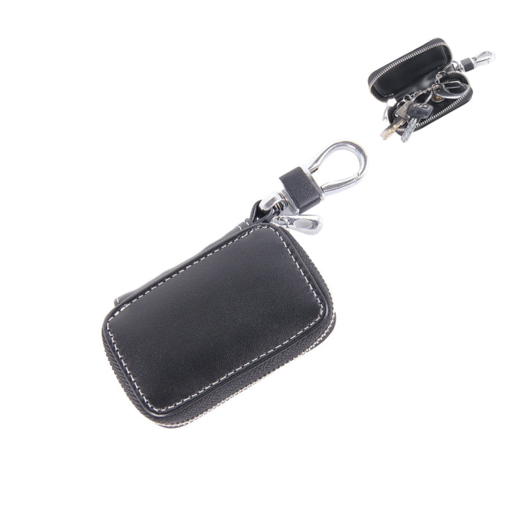 Universal Leather Flash Powder Texture Waist Hanging Zipper Wallets Key Holder Bag (No Include Key)