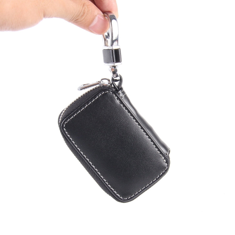 Universal Leather Flash Powder Texture Waist Hanging Zipper Wallets Key Holder Bag (No Include Key)