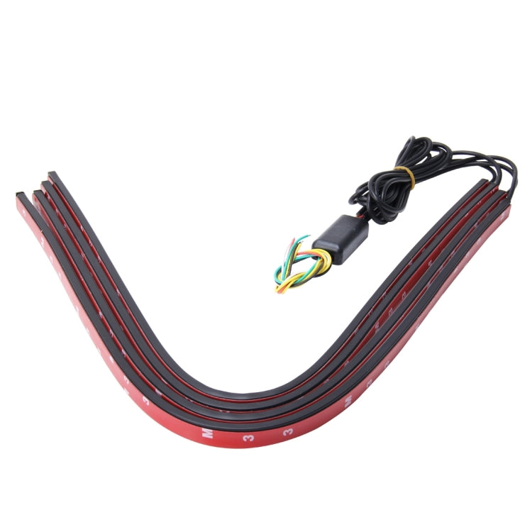Flashing Lights 15W LED Car in The Network Lights One Drag Four Emblem Eyes Daytime Running Lights LED Universal Car Warning Strobe Flash light Car in The Network Decorative Knight Lights, Cable Length: 75cm