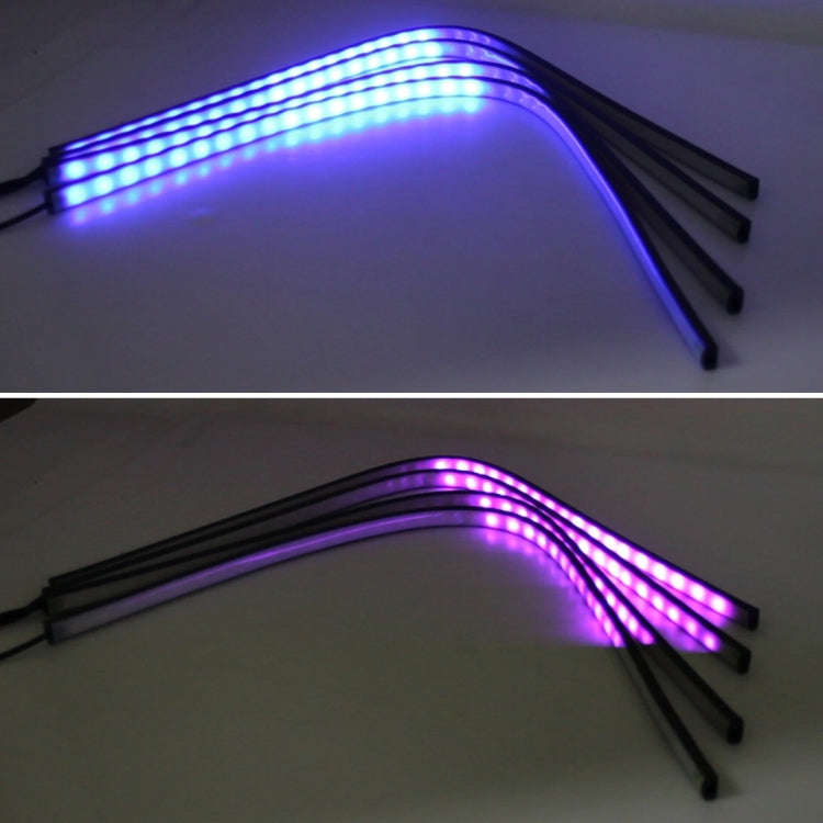 Flashing Lights 15W LED Car in The Network Lights One Drag Four Emblem Eyes Daytime Running Lights LED Universal Car Warning Strobe Flash light Car in The Network Decorative Knight Lights, Cable Length: 75cm