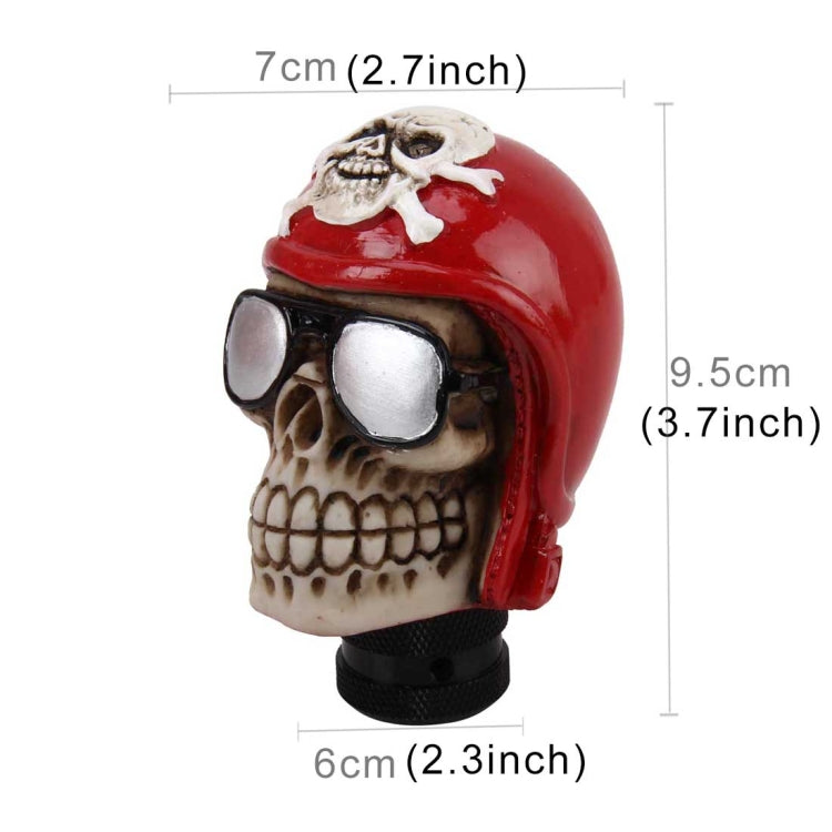 Glasses Skull Shaped Universal Vehicle Car Shifter Cover Manual Automatic Gear Shift Knob