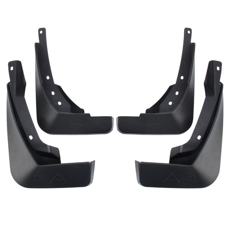 4 PCS Car Auto Semi-Rigid PVC Splash Flaps Mudguards Fender Guard for Audi A4L 2016 Version