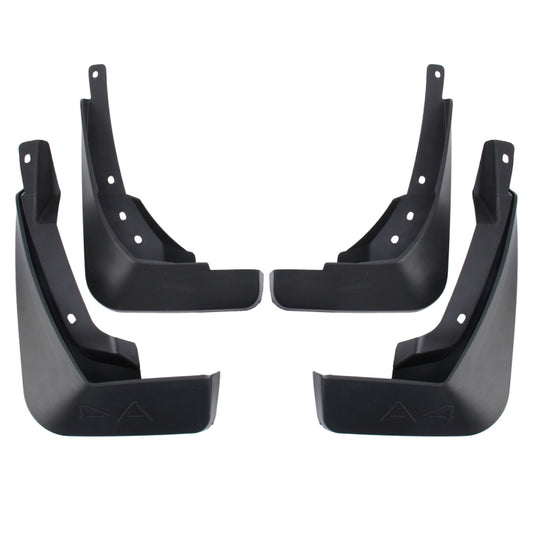 4 PCS Car Auto Semi-Rigid PVC Splash Flaps Mudguards Fender Guard for Audi A4L 2016 Version