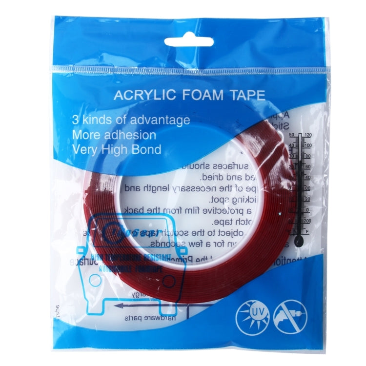 5m x 1cm 1mm Thickness Acrylic Foam Double Sided Adhesive Sticker Tape