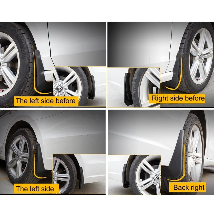4 PCS Car Auto Semi-Rigid PVC Splash Flaps Mudguards Fender Guard for Honda City 2015-2020