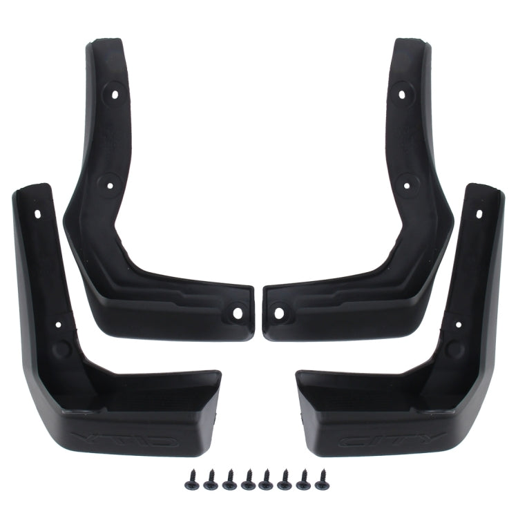 4 PCS Car Auto Semi-Rigid PVC Splash Flaps Mudguards Fender Guard for Honda City 2015-2020