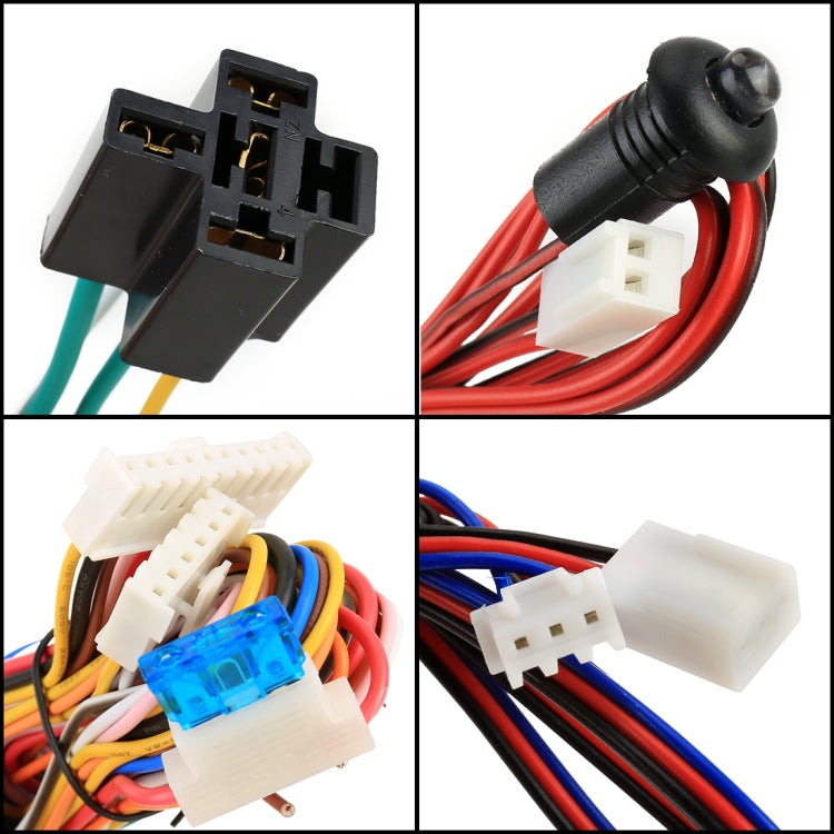 Car Safety Warning Alarm System with Two Remote Controls, DC 12V