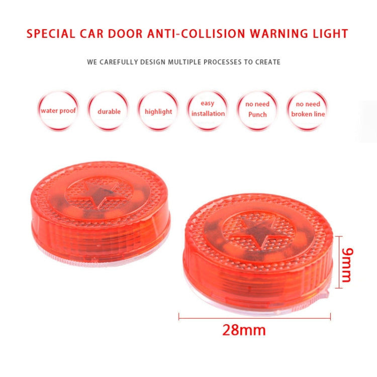 2 PCS Car Door Magnetic Warning Strobe Light Lamp