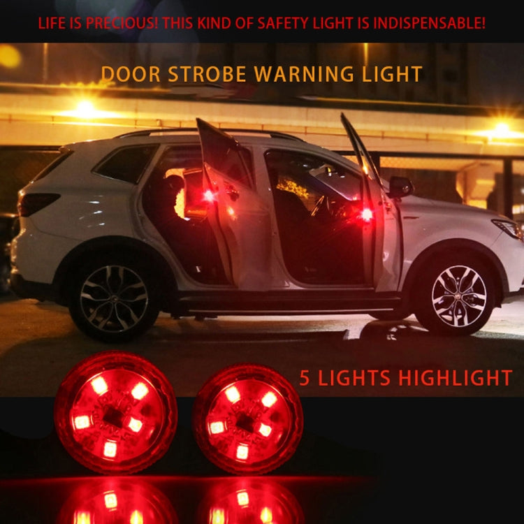 2 PCS Car Door Magnetic Warning Strobe Light Lamp