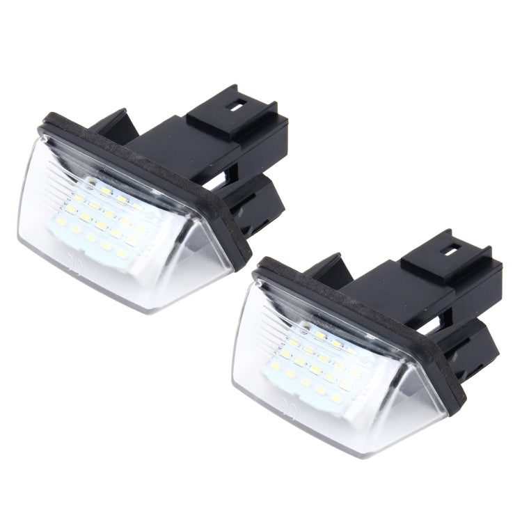 2 PCS License Plate Light with 24 SMD-3528 Lamps for Peugeot Citroen