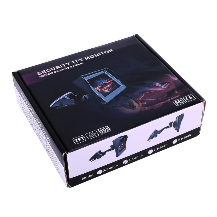 Foldable 4.3 inch Digital TFT LCD Car High Definition Monitor, Support Reverse Automatic Screen Function