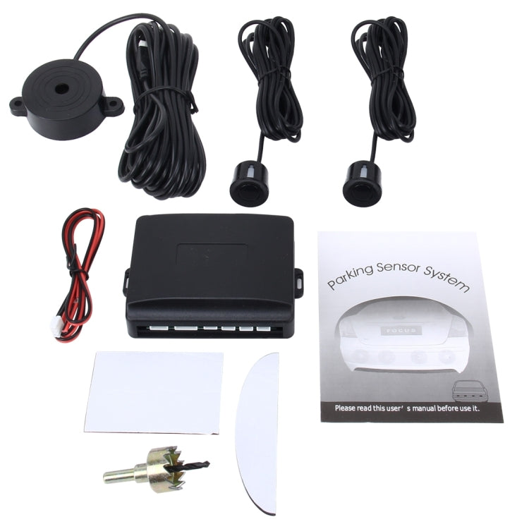 Car Buzzer Reverse Backup Radar System - Premium Quality 2 Parking Sensors Car Reverse Backup Radar System