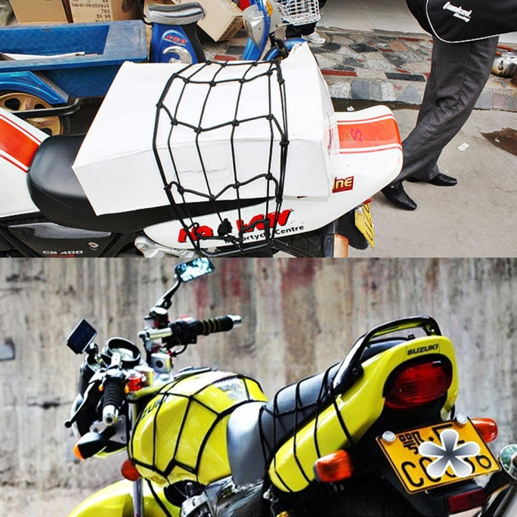 Motorcycle Nylon Fix Net with 6 Hooks, Size:30×30cm