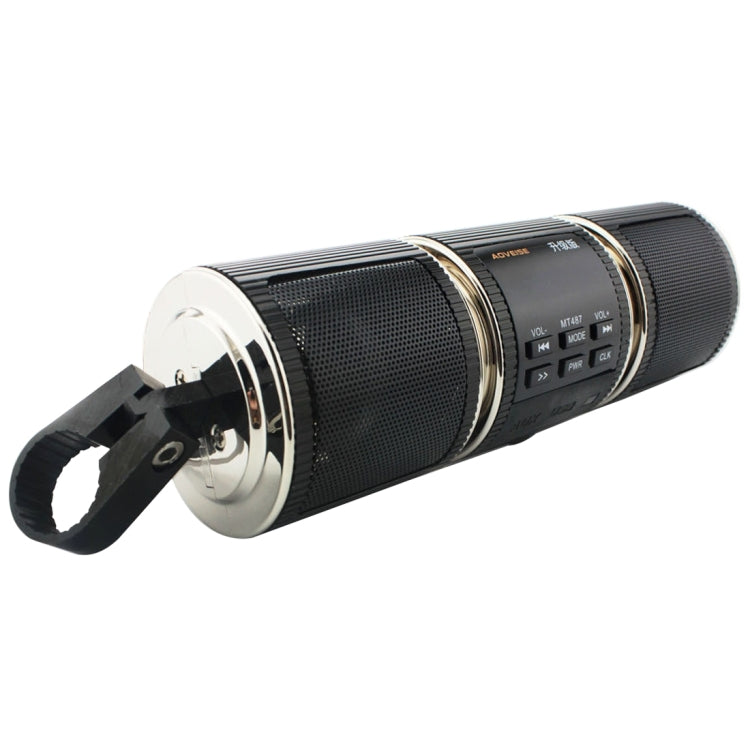 Motorcycle Waterproof Aluminum Shell Bluetooth Handle Stereo Speaker, Support BT/MP3/FM/TF