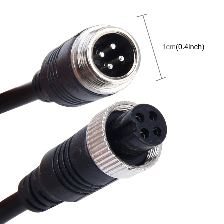 2 PCS M12 Car Auto Monitor Camera DVR Male and Female 4 Pin Video Power Extension Cable Cord, Length: 22cm