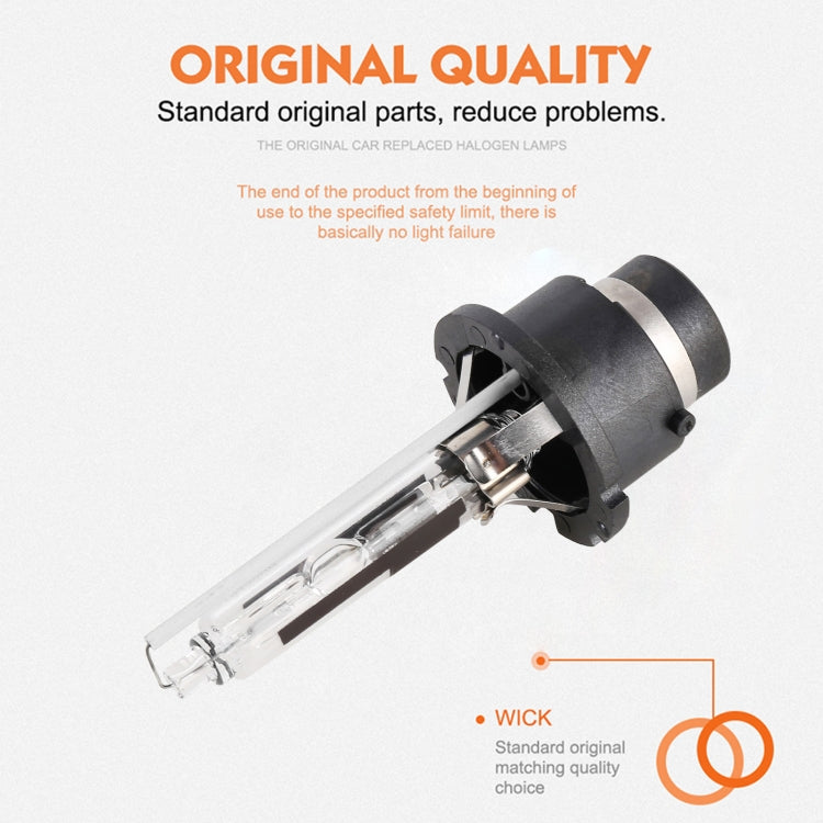 2 PCS D4R 35W 3800 LM 8000K HID Bulbs Xenon Lights Lamps, DC 12V