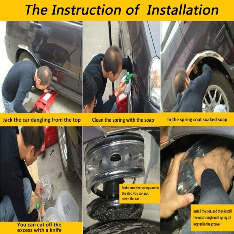 2 PCS Car Auto A+ Type Shock Absorber Spring Bumper Power Cushion Buffer