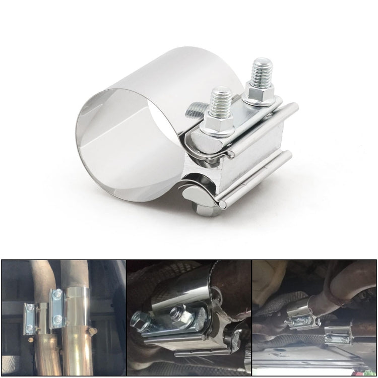 2.0 inch Car Turbo Exhaust Downpipe Stainless Steel Lap Joint Band Clamp, 2.0 inch