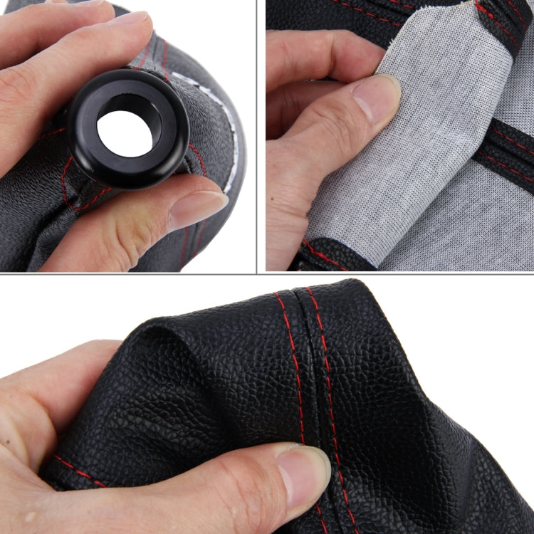 Car Auto Universal Leather Waterproof Dustproof Hand Brake Shift Knob Cover