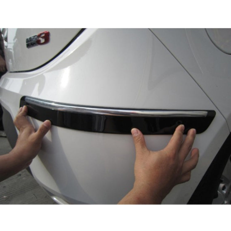4 PCS Universal Car Auto Plastic Wrap Rubber Front Rear Body Bumper Guard Protector Strip Sticker