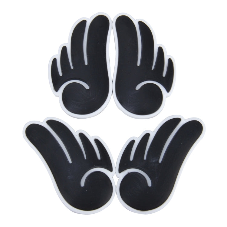 4 PCS Angel Wing Shape Cartoon Style PVC Car Auto Protection Anti-scratch Door Guard Decorative Sticker